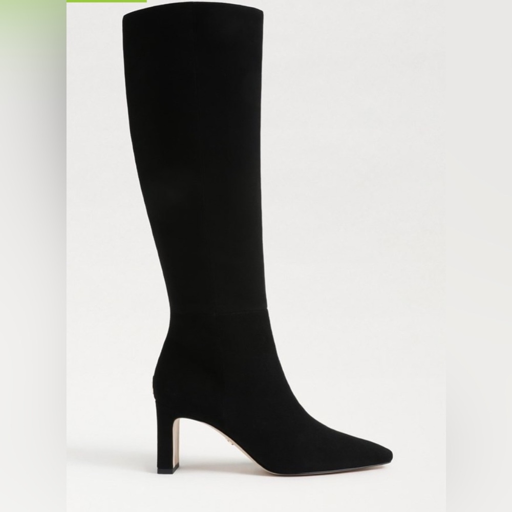 Sam Edelman Wide Calf Black Heeled Boots